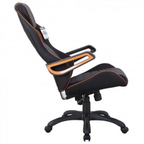 Кресло компьютерное BRABIX Techno Pro GM-003 (ткань черное/серое, вставки оранжевые) 531813 в Казани - kazan.ok-mebel.com | фото 4