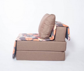 Кресло-кровать бескаркасное Харви (коричневый-геометрия браун) в Казани - kazan.ok-mebel.com | фото 2