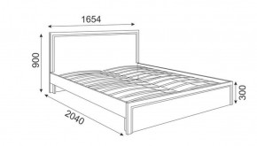 Кровать 1.6 М07 Стандарт с основанием Беатрис (Орех гепланкт) в Казани - kazan.ok-mebel.com | фото