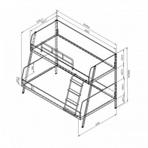 Кровать двухъярусная Дельта Лофт-20.02.04 Белый в Казани - kazan.ok-mebel.com | фото 2