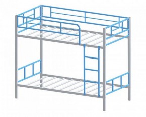 Кровать двухъярусная "Севилья-2.01 комбо" Серый/Голубой в Казани - kazan.ok-mebel.com | фото 2