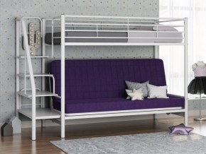 Кровать двухъярусная с диваном "Мадлен-3" (Белый/Фиолетовы) в Казани - kazan.ok-mebel.com | фото 1