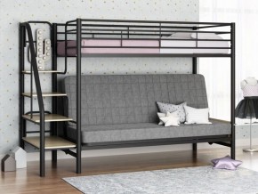 Кровать двухъярусная с диваном "Мадлен-3" (Черный/Серый) в Казани - kazan.ok-mebel.com | фото