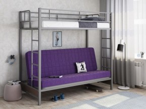 Кровать двухъярусная с диваном "Мадлен" (Серый/Фиолетовый) в Казани - kazan.ok-mebel.com | фото 1