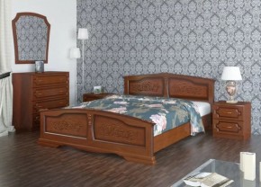 ЕЛЕНА Кровать из массива 1200 (Орех) в Казани - kazan.ok-mebel.com | фото 2