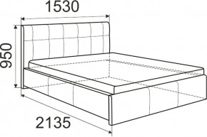 Кровать Изабелла с латами Newtone cacao 1400x2000 в Казани - kazan.ok-mebel.com | фото 5