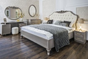 Кровать Мокко 1600 с мягким изголовьем + основание (серый камень) в Казани - kazan.ok-mebel.com | фото 1