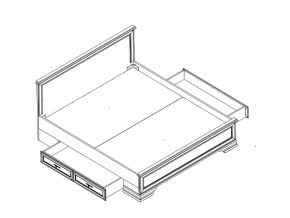 Кровать S320-LOZ/180+выкатные тумбы (МС Кентаки) каштан в Казани - kazan.ok-mebel.com | фото