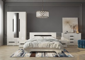 Кровать Вега 1,6 + основание (Крафт белый - Венге) в Казани - kazan.ok-mebel.com | фото 3