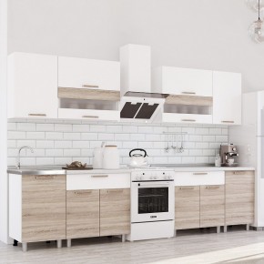 Кухня Айсбери 2.4 м (Белый/Дуб Сонома) в Казани - kazan.ok-mebel.com | фото