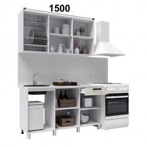 Кухня ДИОР 1500 (Белый/Дуб Крафт белый) в Казани - kazan.ok-mebel.com | фото 2