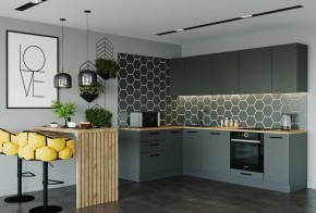 Кухня угловая Антрацит 2600х1600 (Стол. 38мм) в Казани - kazan.ok-mebel.com | фото
