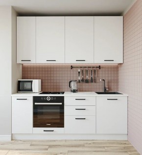 Кухонный гарнитур Белый Глянец 2200 h950 (Стол. 26мм) в Казани - kazan.ok-mebel.com | фото