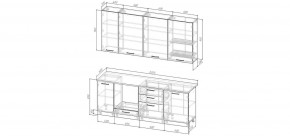 Кухонный гарнитур Белый Глянец 2200 h950 (Стол. 26мм) в Казани - kazan.ok-mebel.com | фото 2