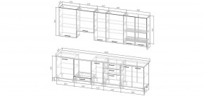 Кухонный гарнитур Меренга 3000 h950 (Стол. 38мм) в Казани - kazan.ok-mebel.com | фото 2