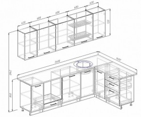 Кухонный гарнитур угловой Бланка 2600х1600 (Стол. 26мм) в Казани - kazan.ok-mebel.com | фото 2