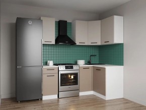 Кухонный гарнитур угловой Каппучино 2000*1200 (Стол. 26мм) в Казани - kazan.ok-mebel.com | фото