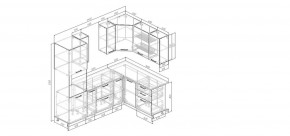 Кухонный гарнитур угловой Каппучино 2400*1600 (Стол. 26мм) в Казани - kazan.ok-mebel.com | фото 2
