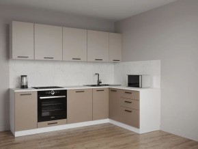 Кухонный гарнитур угловой Каппучино 2600*1600 (Стол. 38мм) в Казани - kazan.ok-mebel.com | фото