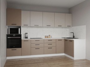 Кухонный гарнитур угловой Каппучино 3200*1400 (Стол.38мм) в Казани - kazan.ok-mebel.com | фото