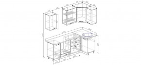 Кухонный гарнитур угловой Капри 2200х1000 (Стол. 38мм) в Казани - kazan.ok-mebel.com | фото 2