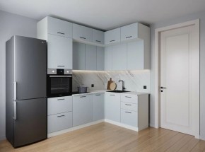 Кухонный гарнитур угловой Смоки 2200*1700 (Стол. 38мм) в Казани - kazan.ok-mebel.com | фото