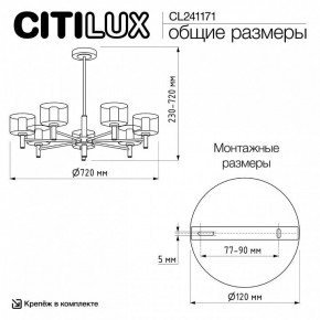 Люстра на штанге Citilux ELAN CL241171 в Казани - kazan.ok-mebel.com | фото 12