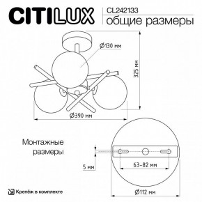 Люстра на штанге Citilux Ronny CL242133 в Казани - kazan.ok-mebel.com | фото 7