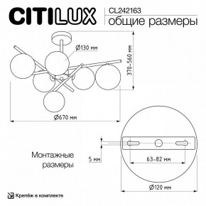 Люстра на штанге Citilux RONNY CL242163 в Казани - kazan.ok-mebel.com | фото 12