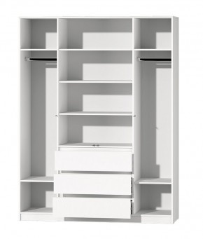 МС "Хилтон" Шкаф №1 1600 (Белый текстурный) в Казани - kazan.ok-mebel.com | фото 3