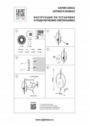 Накладной светильник Lightstar Erica 609622 в Казани - kazan.ok-mebel.com | фото 4
