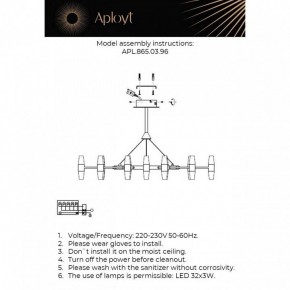 Подвесная люстра Aployt Bernadet APL.865.03.96 в Казани - kazan.ok-mebel.com | фото 2