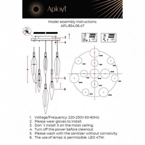 Подвесная люстра Aployt Emilin APL.854.06.47 в Казани - kazan.ok-mebel.com | фото 2