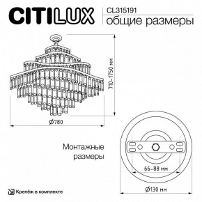 Подвесная люстра Citilux Naiad CL315191 в Казани - kazan.ok-mebel.com | фото 7