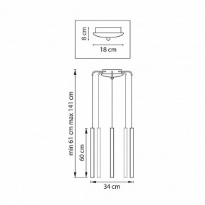 Подвесная люстра Lightstar Tubo L5T747347 в Казани - kazan.ok-mebel.com | фото 3