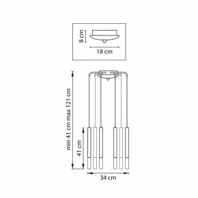 Подвесная люстра Lightstar Tubo L8T747133 в Казани - kazan.ok-mebel.com | фото 3
