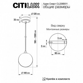 Подвесной светильник Citilux Адам Смарт CL228B011 в Казани - kazan.ok-mebel.com | фото 5