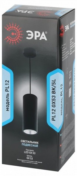 Подвесной светильник Эра  PL12 GX53 BK/SL в Казани - kazan.ok-mebel.com | фото 6