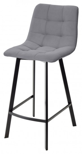 Полубарный стул CHILLI-QB SQUARE серый #27, велюр / черный каркас (H=66cm) М-City в Казани - kazan.ok-mebel.com | фото