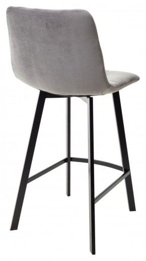 Полубарный стул CHILLI-QB SQUARE светло-серый #26, велюр / черный каркас (H=66cm) М-City в Казани - kazan.ok-mebel.com | фото 4