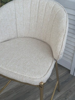 Полубарный стул WENDY TRF-11 светло-бежевый, ткань / золотой каркас (H=65) М-City в Казани - kazan.ok-mebel.com | фото