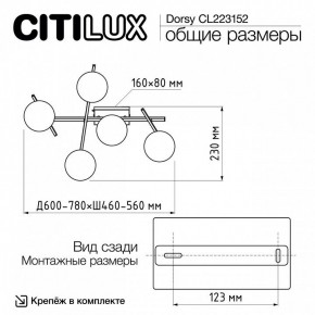 Потолочная люстра Citilux Dorsy CL223152 в Казани - kazan.ok-mebel.com | фото 10