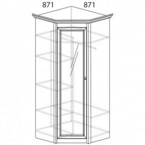 Шкаф угловой №641 "Флоренция" Фасад глухой (угол 871*871) Дуб оксфорд в Казани - kazan.ok-mebel.com | фото 2