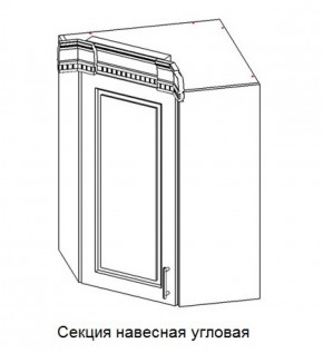 Секция навесная угловая "Верона" (600*600) в Казани - kazan.ok-mebel.com | фото