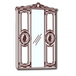 Шкаф 3-х дверный с зеркалами (01.143) Роза (могано) в Казани - kazan.ok-mebel.com | фото