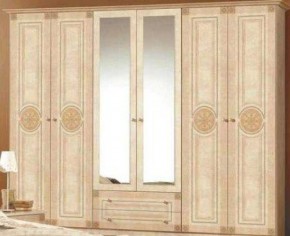 Шкаф 6-и дверный с зеркалами (02.146) Рома (беж) в Казани - kazan.ok-mebel.com | фото