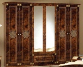 Шкаф 6-и дверный с зеркалами (02.146) Рома (орех) в Казани - kazan.ok-mebel.com | фото