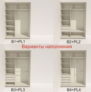 Шкаф-купе 1400 серии SOFT D8+D2+B2+PL4 (2 ящика+F обр.штанга) профиль «Графит» в Казани - kazan.ok-mebel.com | фото 6