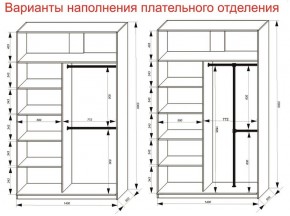 Шкаф-купе 1400 серии SOFT D8+D2+B2+PL4 (2 ящика+F обр.штанга) профиль «Графит» в Казани - kazan.ok-mebel.com | фото 7