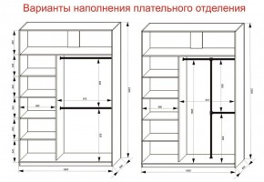 Шкаф-купе 1600 серии SOFT D1+D3+B2+PL1 (2 ящика+1штанга) профиль «Графит» в Казани - kazan.ok-mebel.com | фото 7